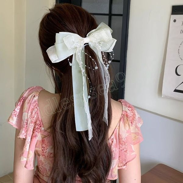 chiffon bow hair clip women large pearl bowknot hairpin barrettes girls solid color ponytail clip hair accessories headwear gift, Golden;silver
chiffon bow hair clip women large pearl bowknot hairpin barrettes girls solid color ponytail clip hair accessories headwear gift, Golden;silver