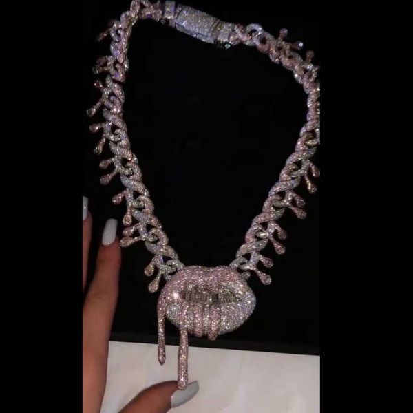 luxury iced out bling women hip hop rock jewelry cz lip pendant tear drop infinity chain necklace, Silver
luxury iced out bling women hip hop rock jewelry cz lip pendant tear drop infinity chain necklace, Silver