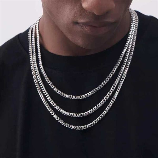 strands hop cuban chain necklace for men women punk 3 to 7 mm stainless steel choker vintage jewelry accessories 230613, Black
strands hop cuban chain necklace for men women punk 3 to 7 mm stainless steel choker vintage jewelry accessories 230613, Black