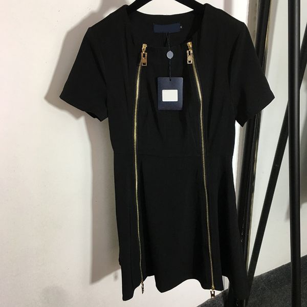 double zipper dress womens designer dresses fashion short sleeve skirts female loose plus size dress clothing, Black
double zipper dress womens designer dresses fashion short sleeve skirts female loose plus size dress clothing, Black