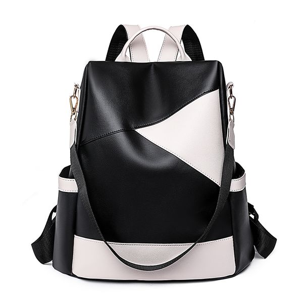 school bag's backpack fashion girls bag colorblock design highquality waterproof soft leather casual simple female travel 230801
school bag's backpack fashion girls bag colorblock design highquality waterproof soft leather casual simple female travel 230801