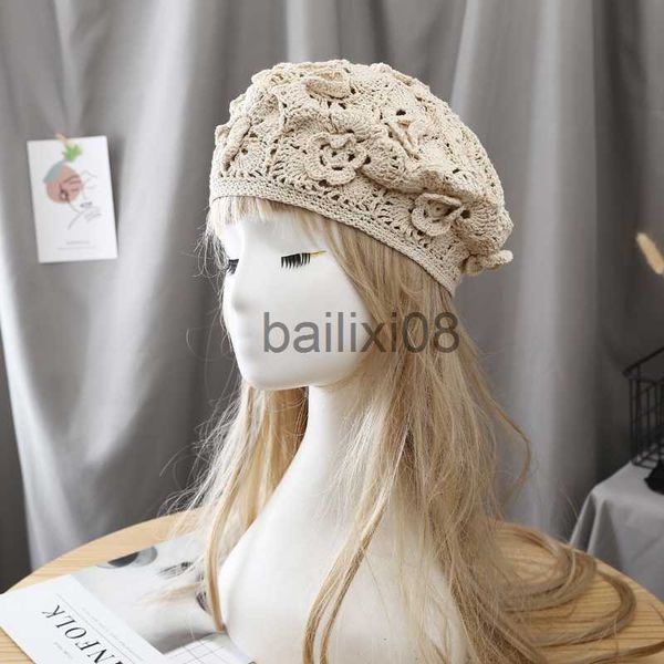 stingy brim hats 2023 spring and autumn new all-match literary hollowed out hook flower beret elegant retro hand-woven knitted hat female su, Blue;gray
stingy brim hats 2023 spring and autumn new all-match literary hollowed out hook flower beret elegant retro hand-woven knitted hat female su, Blue;gray