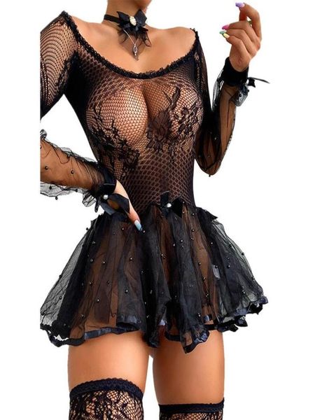 female dress lace floral bras sets round neck long sleeve hollow out 1piece lingerie for summer black4487210, Red;black
female dress lace floral bras sets round neck long sleeve hollow out 1piece lingerie for summer black4487210, Red;black