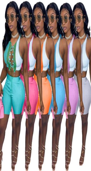 summer shorts outfits women tracksuits two piece sets designer round neck color contrast splicing strap hollow out sleeveless4239081, Gray
summer shorts outfits women tracksuits two piece sets designer round neck color contrast splicing strap hollow out sleeveless4239081, Gray