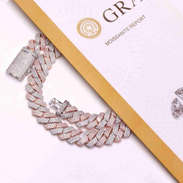 13mm wide 925 sterling silver 3rows vvs moissanite rose gold plated iced out cuban link chain cz hip hop necklace
13mm wide 925 sterling silver 3rows vvs moissanite rose gold plated iced out cuban link chain cz hip hop necklace