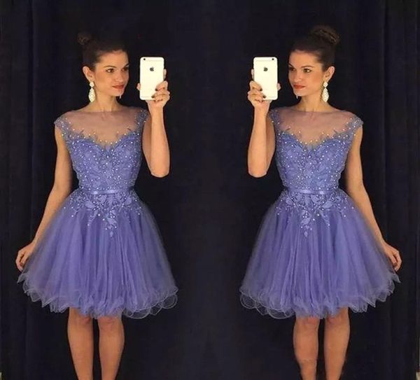 2018 modest lavender sheer homecoming dresses cap sleeves lace appliques beaded short prom dresses with belt backless cocktail gow1081330, Blue;pink
2018 modest lavender sheer homecoming dresses cap sleeves lace appliques beaded short prom dresses with belt backless cocktail gow1081330, Blue;pink