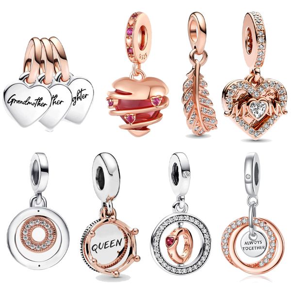 classic popular charms heart love mother's day gift rose gold pendant 925 silver trinket diy fit pandora bracelet necklace designer jew, Bronze;silver
classic popular charms heart love mother's day gift rose gold pendant 925 silver trinket diy fit pandora bracelet necklace designer jew, Bronze;silver