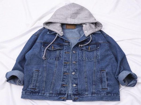 women's jackets autumn 2021 korean washed black loose removable hooded women denim jacket couple ps size fashion bomber femme1073539, Black;brown
women's jackets autumn 2021 korean washed black loose removable hooded women denim jacket couple ps size fashion bomber femme1073539, Black;brown