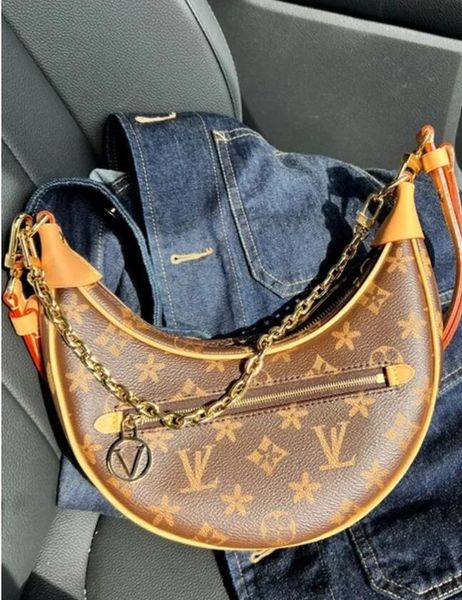 2023 luxury designer loop bag croissant bags shoulder hobo designer purse m81098 cosmetic half-moon baguette underarm handbag crossbody meta