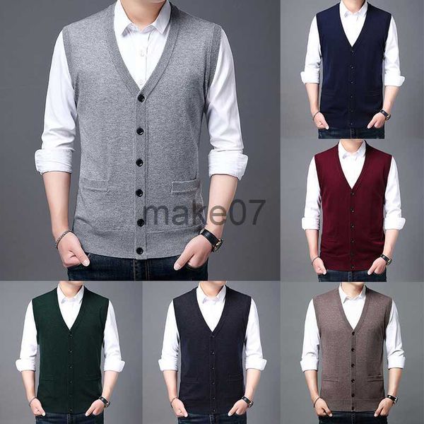 men's sweaters wool blended vest sweater sleeveless button knitwear coat for men v neck cardigan solid color outwear winter warm sweat, White;black
men's sweaters wool blended vest sweater sleeveless button knitwear coat for men v neck cardigan solid color outwear winter warm sweat, White;black