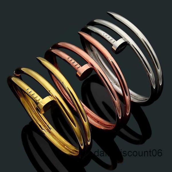2023 brand classic cuff bangle fashion new double layer nail bracelet for women couple love designer jewelry, Black
2023 brand classic cuff bangle fashion new double layer nail bracelet for women couple love designer jewelry, Black