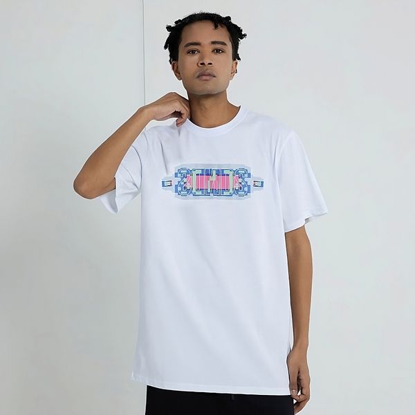 23ss new woman men's t-shirts high end limited classic pixel mosaic letter printing tee summer beach breathable fashion street short sl, White;black
23ss new woman men's t-shirts high end limited classic pixel mosaic letter printing tee summer beach breathable fashion street short sl, White;black