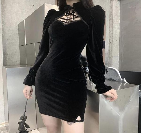 casual dresses gothic dress vintage elegant black velvet women harajuku lace up hollow out long sleeve slim high waist mini4392922, Black;gray
casual dresses gothic dress vintage elegant black velvet women harajuku lace up hollow out long sleeve slim high waist mini4392922, Black;gray