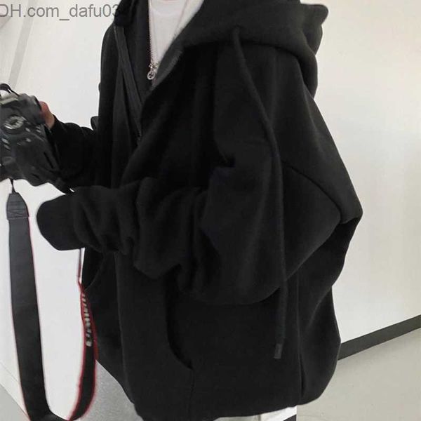 men's hoodies sweatshirts solid color plus velvet thick zipper hoodie women's street leisure sweatshirt hoodie couple loose leisur, Black
men's hoodies sweatshirts solid color plus velvet thick zipper hoodie women's street leisure sweatshirt hoodie couple loose leisur, Black