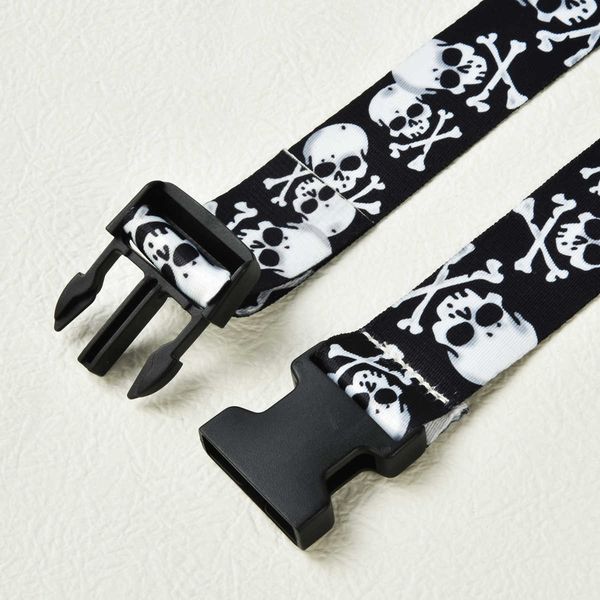 fashion skull printed canvas belts for kid kid plastic buckle sport long waist belt cosplay y2k goth punk waistband new1, Black
fashion skull printed canvas belts for kid kid plastic buckle sport long waist belt cosplay y2k goth punk waistband new1, Black