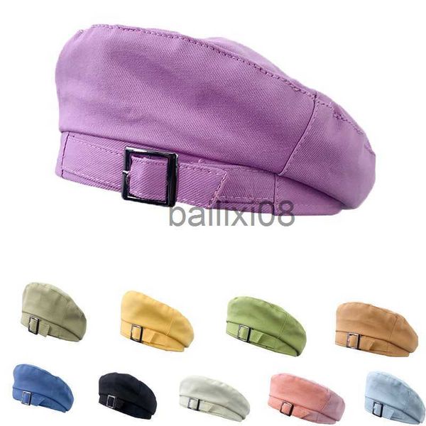 stingy brim hats 2022 women's spring summer new japanese solid color cotton japanese word buckle beret hat british retro literary paint, Blue;gray
stingy brim hats 2022 women's spring summer new japanese solid color cotton japanese word buckle beret hat british retro literary paint, Blue;gray