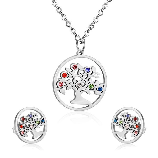 fashion tree of life jewelry sets for women earrings with stones crystal choker necklace adjustable bracelet jewellery set, Silver
fashion tree of life jewelry sets for women earrings with stones crystal choker necklace adjustable bracelet jewellery set, Silver