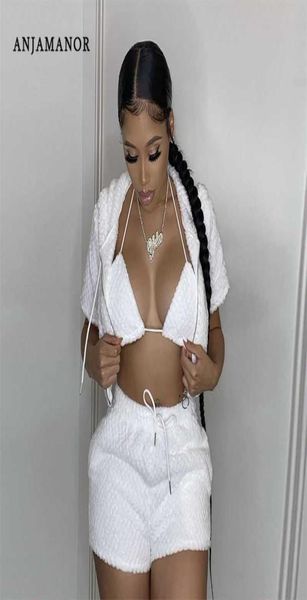 women039s two piece pants anjamanor fluffy shorts sets cute three piece sets fall 2021 womens fashion outfits zip up hoodi1646724, White
women039s two piece pants anjamanor fluffy shorts sets cute three piece sets fall 2021 womens fashion outfits zip up hoodi1646724, White