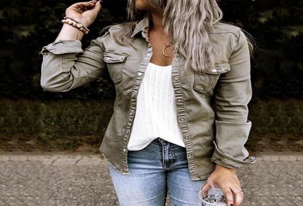 women039s jackets single breasted denim women shirt turn down collar solid slim female shirts autumn 2021 fashion ladies ca1641417, Black;brown
women039s jackets single breasted denim women shirt turn down collar solid slim female shirts autumn 2021 fashion ladies ca1641417, Black;brown