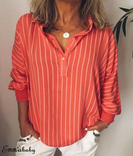 2019 summer autumn womens blouses shirts striped long sleeve shirt long ladies loose blouse plus size l5xl blusa feminina8508070, White
2019 summer autumn womens blouses shirts striped long sleeve shirt long ladies loose blouse plus size l5xl blusa feminina8508070, White