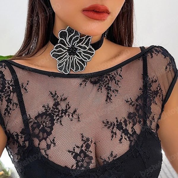 exaggerated rhinestones flower choker necklace for women luxury wedding wide collar 2023 fashion ladies neck jewelry accessories, Golden;silver
exaggerated rhinestones flower choker necklace for women luxury wedding wide collar 2023 fashion ladies neck jewelry accessories, Golden;silver