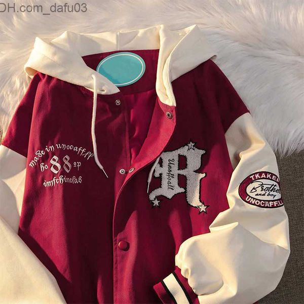 men's hoodies sweatshirts 2022 new trends fashion letter printing embroidery baseball uniform spring women's letter printing coat, Black
men's hoodies sweatshirts 2022 new trends fashion letter printing embroidery baseball uniform spring women's letter printing coat, Black