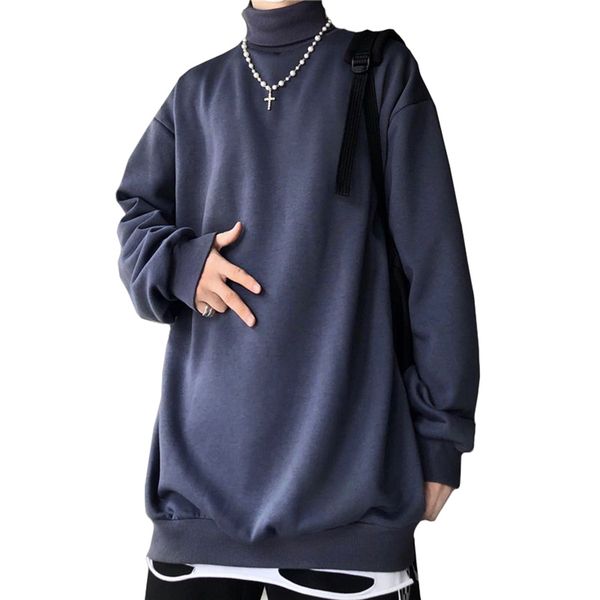 men's hoodies sweatshirts men high neck autumn winter fleece solid hoodie oversized loose casual black blue 230803
men's hoodies sweatshirts men high neck autumn winter fleece solid hoodie oversized loose casual black blue 230803