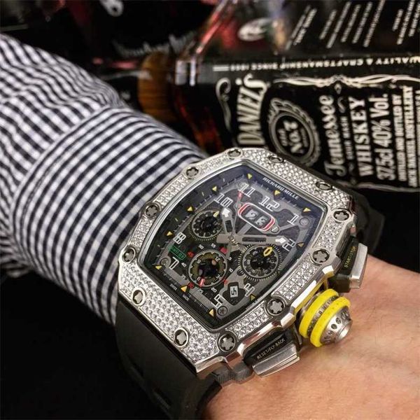 luxury mechanical watch richar mills rm11-03 swiss automatic movement sapphire mirror imported rubber watchband7xmn, Slivery;black
luxury mechanical watch richar mills rm11-03 swiss automatic movement sapphire mirror imported rubber watchband7xmn, Slivery;black