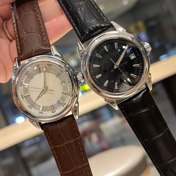 men's watch men's designer watch japanese quartz movement watch 40mm stainless steel waterproof watch italian bull belt, Slivery;brown
men's watch men's designer watch japanese quartz movement watch 40mm stainless steel waterproof watch italian bull belt, Slivery;brown
