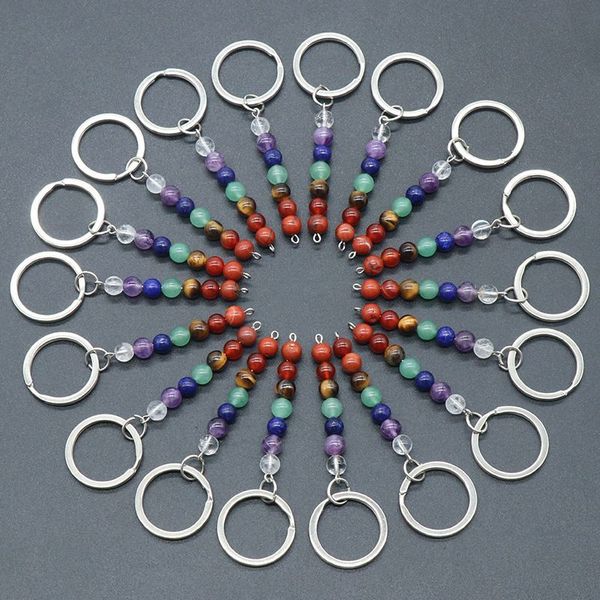 natural crystal stone 7 chakra beads key rings keychain bag pendant car decor key chain keyholder, Slivery;golden
natural crystal stone 7 chakra beads key rings keychain bag pendant car decor key chain keyholder, Slivery;golden
