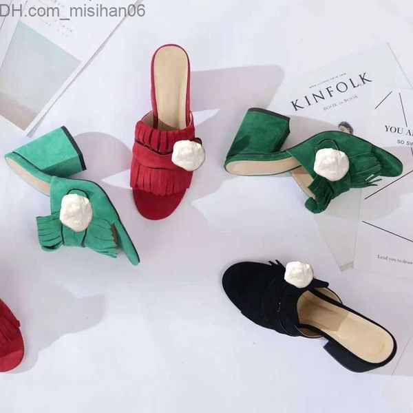 slippers classic woman sandals lady summer designer sandals metal buckle leather high heeled shoes coarse heel half slippers size 34-42 z230, Black
slippers classic woman sandals lady summer designer sandals metal buckle leather high heeled shoes coarse heel half slippers size 34-42 z230, Black
