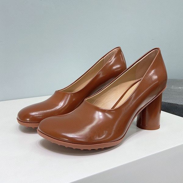 round wrap toe chunky heel shoes women summer runway loafer shoes woman's real leather luxury dress shoes, Black
round wrap toe chunky heel shoes women summer runway loafer shoes woman's real leather luxury dress shoes, Black