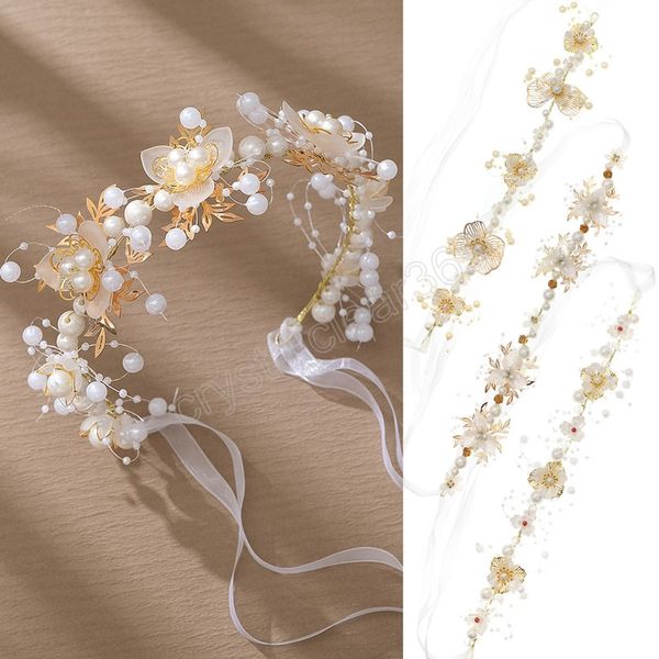 pearl hairband floral tiaras wedding hair accessories for women fashion bead headband with ribbon fairy braid crown hair jewelry, Slivery;white
pearl hairband floral tiaras wedding hair accessories for women fashion bead headband with ribbon fairy braid crown hair jewelry, Slivery;white