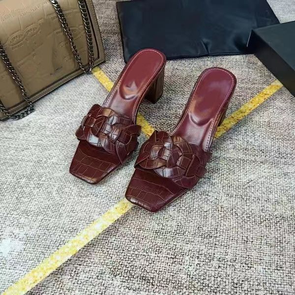 luxury leather tribute sandals slipper weave shoes women pop heels summer lady pumps dress gladiator designer sandalias 35-43 04, Black
luxury leather tribute sandals slipper weave shoes women pop heels summer lady pumps dress gladiator designer sandalias 35-43 04, Black