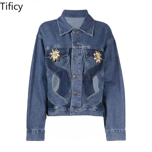 women s jackets tificy personalized cut out design jean jacket autumn love pattern bright diamond casual denim 230803, Black;brown
women s jackets tificy personalized cut out design jean jacket autumn love pattern bright diamond casual denim 230803, Black;brown