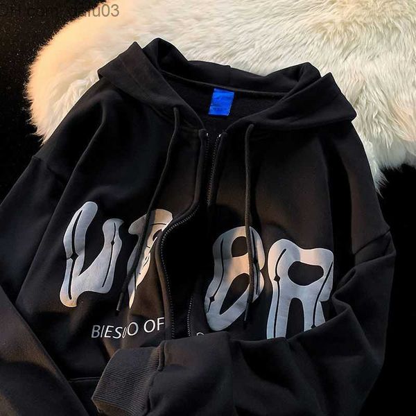 men's hoodies sweatshirts american retro letter printing street hoodie women's autumn fashion loose zipper hoodie 2022 harajuku ca, Black
men's hoodies sweatshirts american retro letter printing street hoodie women's autumn fashion loose zipper hoodie 2022 harajuku ca, Black