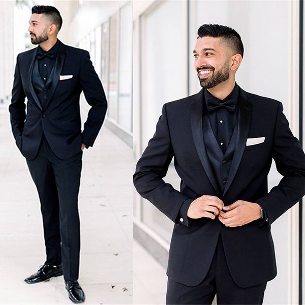 luxury groom wedding tuxedos notched lapel suits slim fit men black coat evening party 3 pieces blazer pants vest custom made, Black;gray
luxury groom wedding tuxedos notched lapel suits slim fit men black coat evening party 3 pieces blazer pants vest custom made, Black;gray