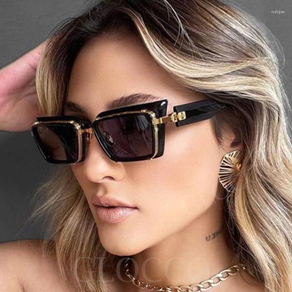 sunglasses 2023 retro cat eye women black gold sun glasses men fashion rectangle with metal hinges uv400130, White;black
sunglasses 2023 retro cat eye women black gold sun glasses men fashion rectangle with metal hinges uv400130, White;black