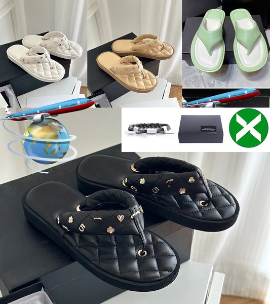 sandals ciabatte with box luxury designer women quilted ch double jelly style casual flat slippers womens flip flops slides macaron sandalia, Black
sandals ciabatte with box luxury designer women quilted ch double jelly style casual flat slippers womens flip flops slides macaron sandalia, Black