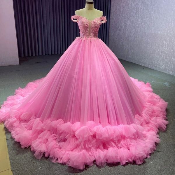 pink quinceanera dresses v-neck off the shoulder appliques beading handmade 3dflower tull tiered ball gowns vestidos de 15 anos, Blue;red
pink quinceanera dresses v-neck off the shoulder appliques beading handmade 3dflower tull tiered ball gowns vestidos de 15 anos, Blue;red