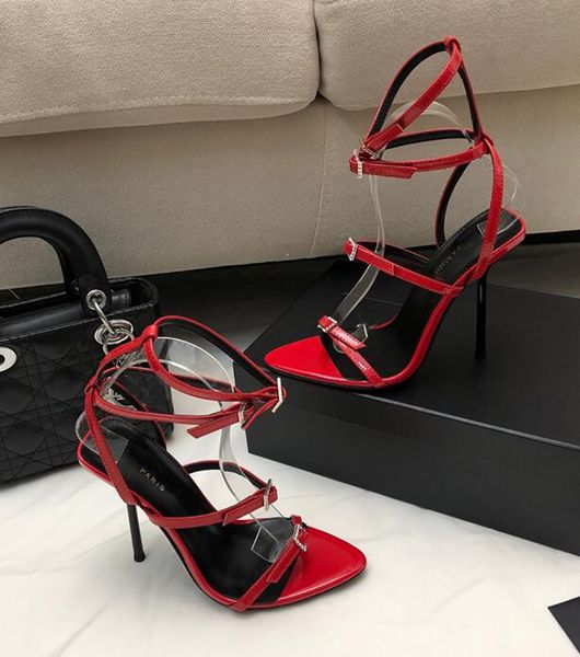 designers high heeled sandals golden heel with bare strap lace-up 100% leather rhinestone buckle bridal wedding party shoes eu35-41, Black
designers high heeled sandals golden heel with bare strap lace-up 100% leather rhinestone buckle bridal wedding party shoes eu35-41, Black