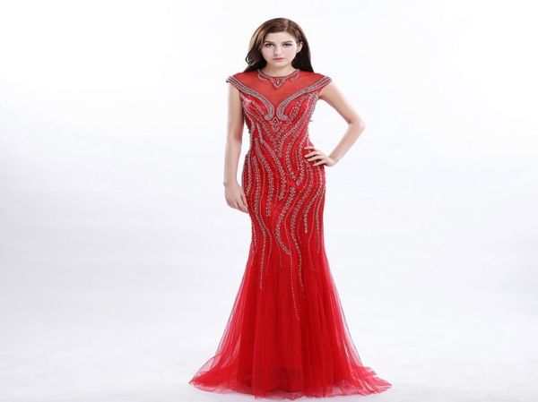 crystal red tulle prom dresses crew beaded neck fashion party gowns floor length mermaid evening bown in stock2803425, Black;red
crystal red tulle prom dresses crew beaded neck fashion party gowns floor length mermaid evening bown in stock2803425, Black;red