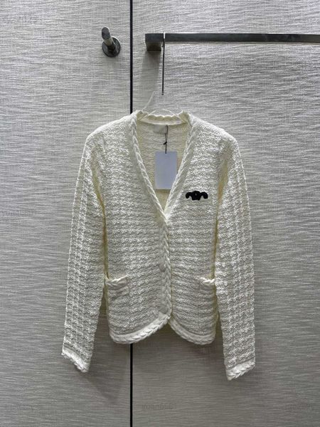 designer women clothes chest logo girl sweater women v-neck cardigan size s-l fried dough twists woven edging knit july27, White
designer women clothes chest logo girl sweater women v-neck cardigan size s-l fried dough twists woven edging knit july27, White