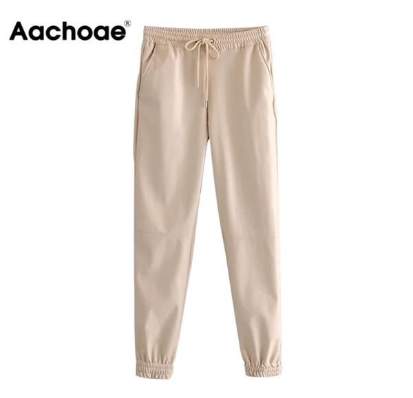 aachoae lady full length pu leather pants drawstring sports style long sweatpant baggy casual pencil pantalon mujer 2202144669782, Black;white
aachoae lady full length pu leather pants drawstring sports style long sweatpant baggy casual pencil pantalon mujer 2202144669782, Black;white