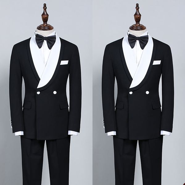 vintage groom wedding tuxedos shawl lapel jacket for men business evening party black suits 2 pieces blazer pants custom made, Black;gray
vintage groom wedding tuxedos shawl lapel jacket for men business evening party black suits 2 pieces blazer pants custom made, Black;gray