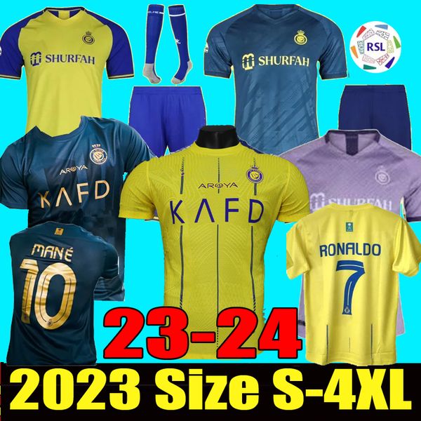 22 23 24 al nassr fc soccer jerseys ronaldo 2023 2024 home yellow away cr7 gonzalo martinez talisca fans player version men kids kit footbal, Black;yellow
22 23 24 al nassr fc soccer jerseys ronaldo 2023 2024 home yellow away cr7 gonzalo martinez talisca fans player version men kids kit footbal, Black;yellow