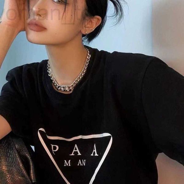 women's t-shirt designer high edition p family triangle letter printing half sleeve casual versatile men's and loose short t-shirt, White
women's t-shirt designer high edition p family triangle letter printing half sleeve casual versatile men's and loose short t-shirt, White