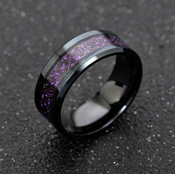 new purple dragon ring for men wedding stainless steel carbon fiber black dragon inlay comfort fit band ring fashion jewelry q07084186326, Silver
new purple dragon ring for men wedding stainless steel carbon fiber black dragon inlay comfort fit band ring fashion jewelry q07084186326, Silver