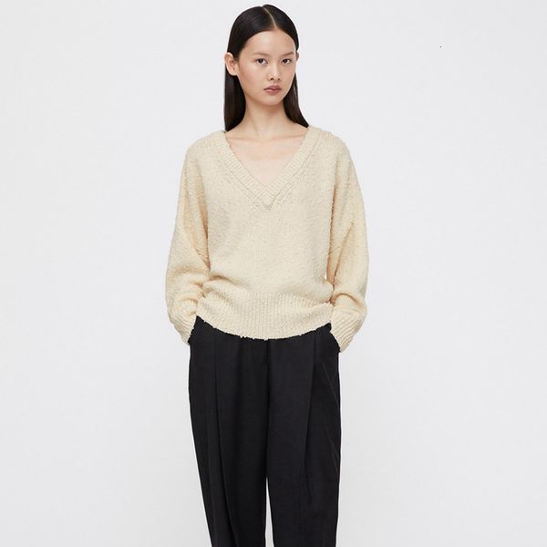 women's sweaters totem spring and autumn simple casual vneck pullover solid color sweater knit women long sleeve korean fashion 230803, White;black
women's sweaters totem spring and autumn simple casual vneck pullover solid color sweater knit women long sleeve korean fashion 230803, White;black