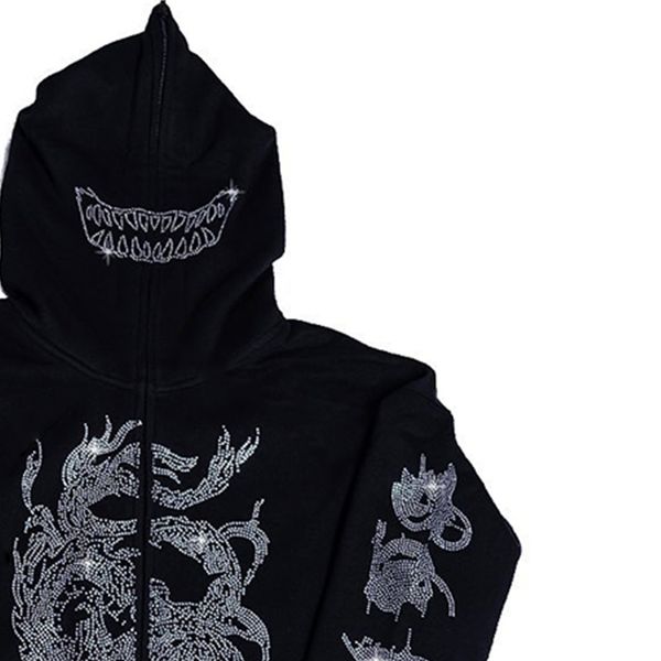 europe and america vintage men's zip hoodie pattern rhinestone gothic sweatshirt sports coat garbage long sleeve hoodie jacket y2k clot, Black
europe and america vintage men's zip hoodie pattern rhinestone gothic sweatshirt sports coat garbage long sleeve hoodie jacket y2k clot, Black